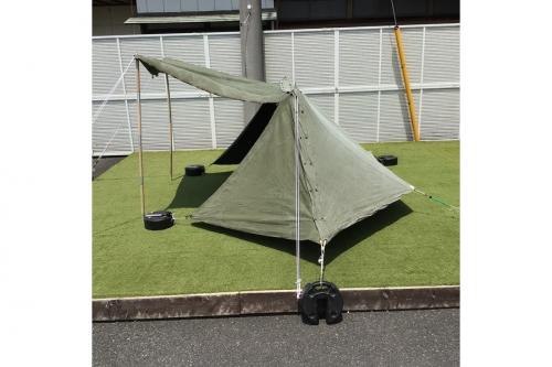 話題の軍幕パップテント！アメリカ軍ジップ加工ポールセットが