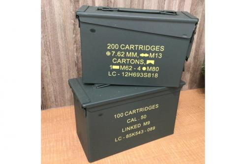弾薬箱 レコードケース アモカン .50キャリバー 弾薬ケース M2A1 スチール製 南京錠対応