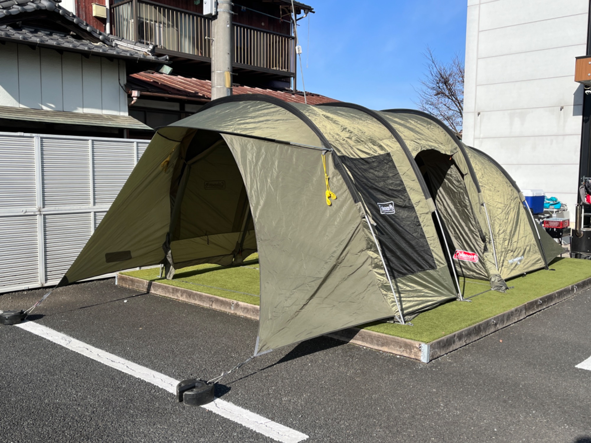 土日値下中 トンネル2ルームハウスLDXオリーブ／サンド ツールーム