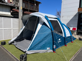 【ほぼ未使用】QUECHUA AIR SECONDS 4.1 XL ケシュア QUECHUA (ケシュア) キャンプ インフレータブルテント fresh&black AIR