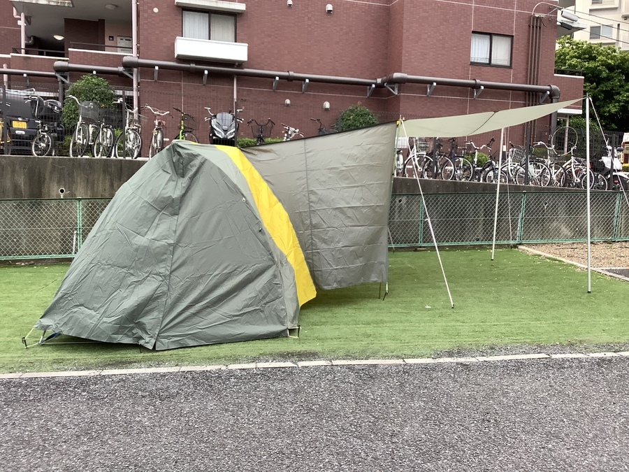 ダンロップの大型テント「ダルセパクトA-613」設営してみた！[2021.07