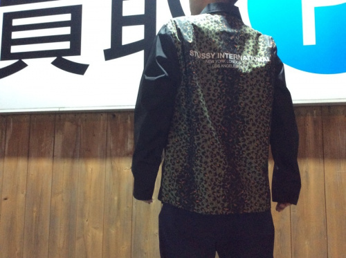 stussy leopard panel jacket コーチジャケットジャケット/アウター