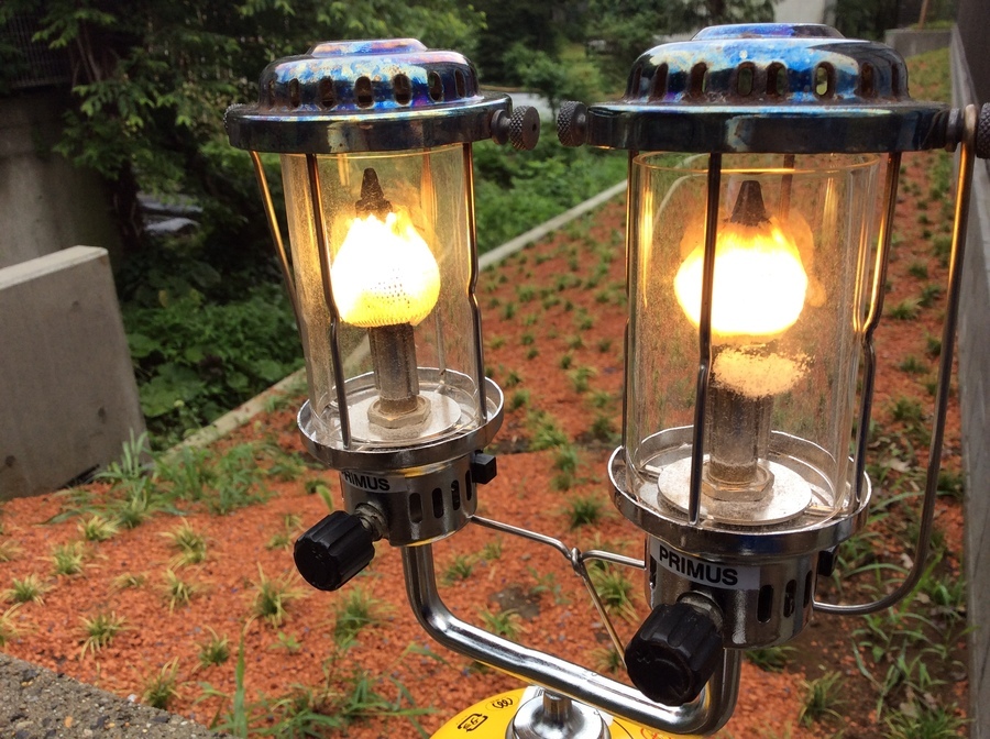 プリムス PRIMUS IP-200LA ツインランタン プリムスの希少なツインガスランタン(IP-200LA)入荷しました