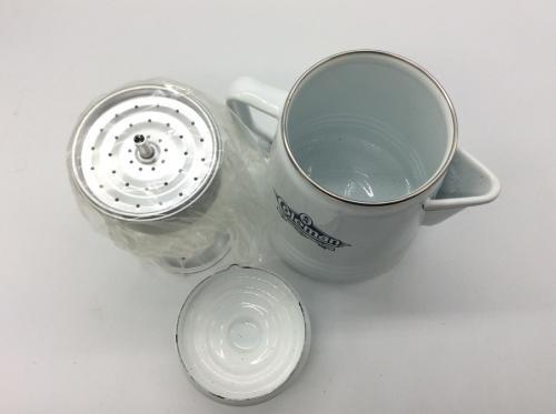 本物品質の コールマン！エナメルパーコレーターセット入荷！【入手困難 バーベキュー・調理用品