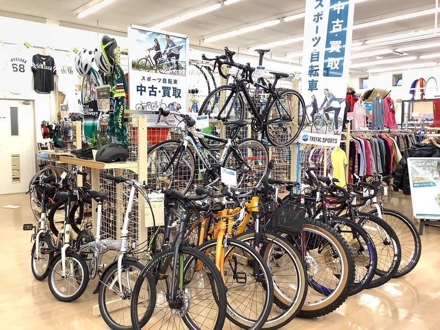自転車売場拡張しました！自転車の買取はトレファクスポーツ柏店へ！
