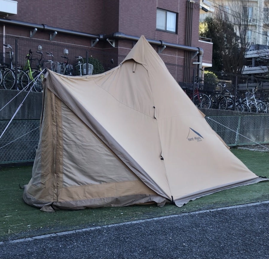フロントフラップ付きサーカスTC DXで快適な冬キャンプを