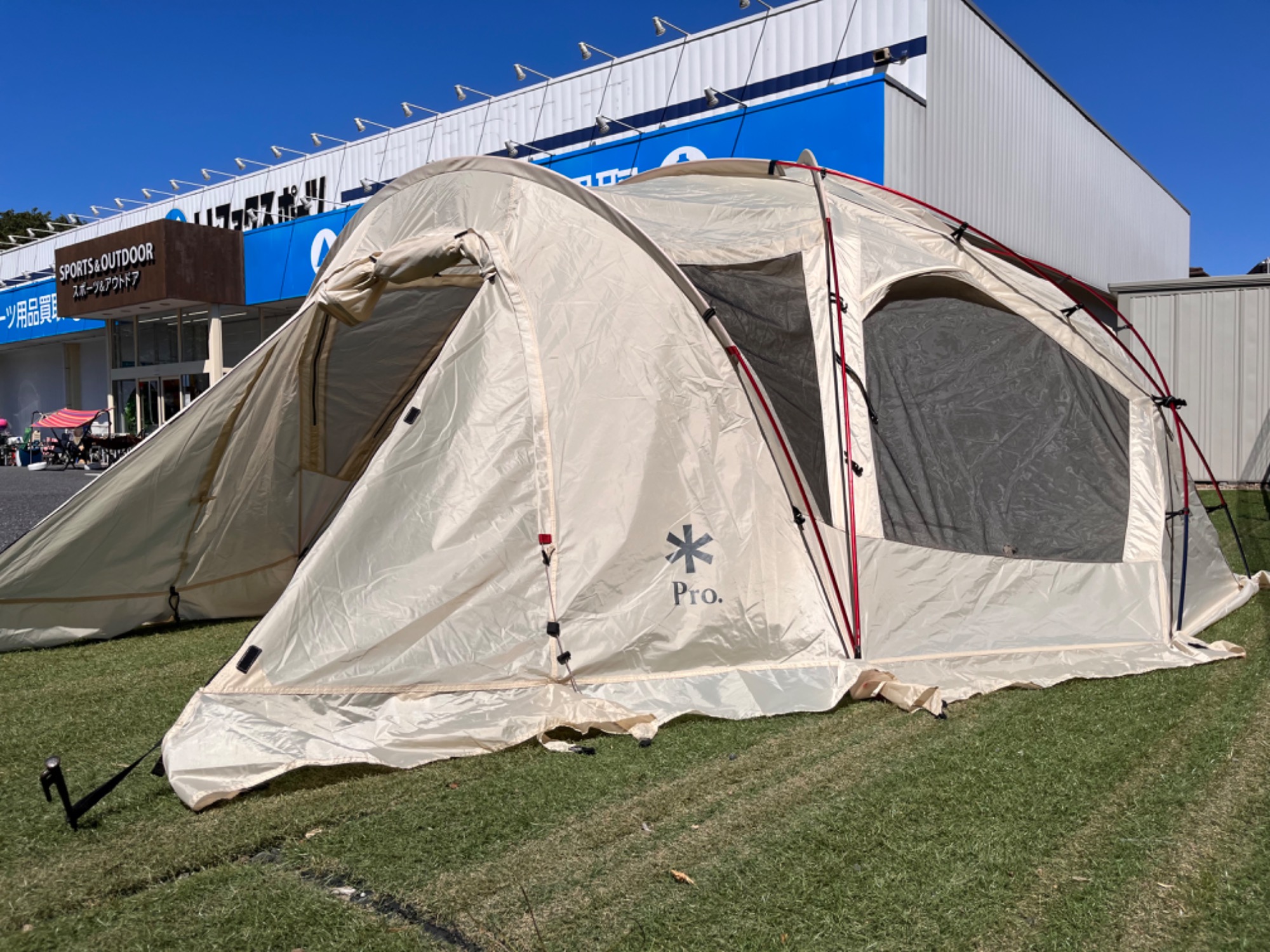 ドックドーム pro.6 アイボリーで高級感のあるキャンプを[2023.08.02 