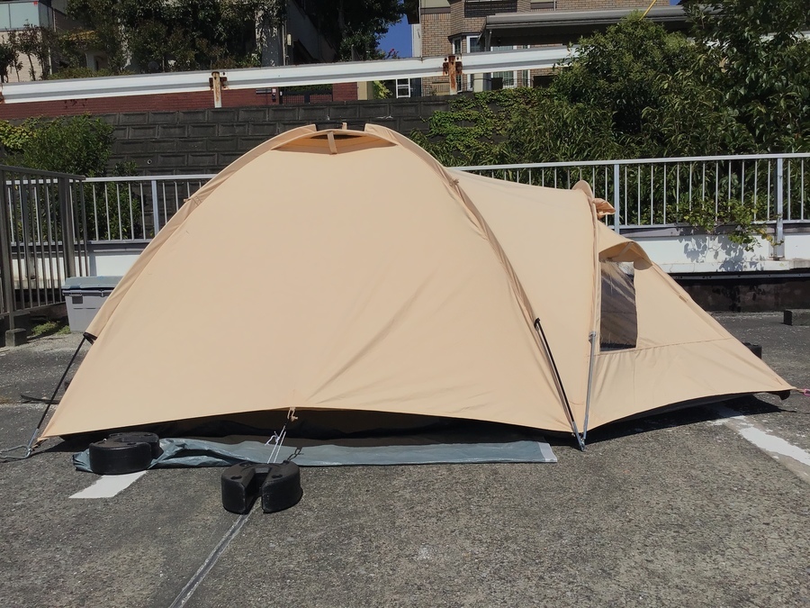 キャンバスキャンプドームテント