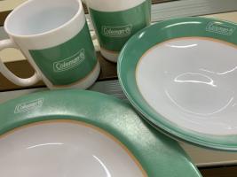 廃盤 コールマン 強化ガラステーブルウエアセット フランス アルコパル製 アルコパル×コールマンのクラシカルなテーブルウェアセットで