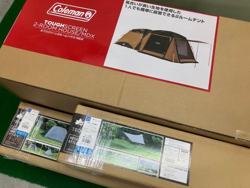 未使用品のテント・タープ入荷情報！オンラインで購入可能です 
