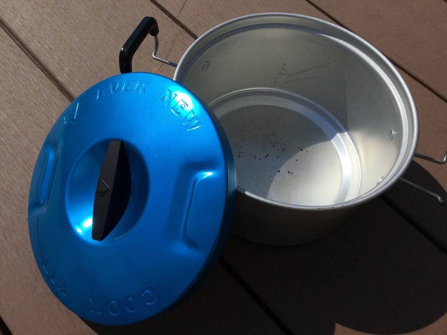 旧ロゴ エバニューの青い鍋 廃盤クッカー EVERNEW COOK KIT - arkiva 